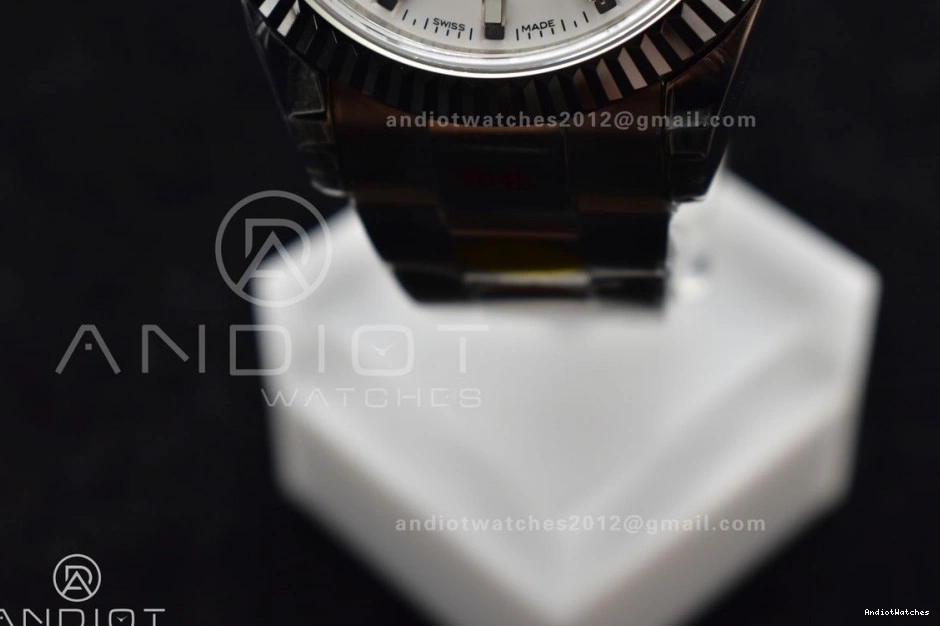 Best A23J Effortless Bracelet 1114 SS Skydweller White Edition Dial SS Oyster Noob on 0321